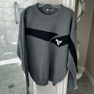 Men’s Medium Gray and Black Tyrolia Wool Sweater